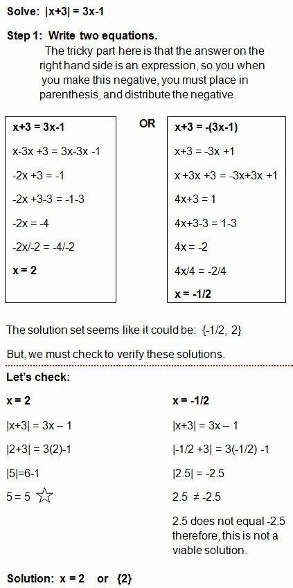 solving absolute  equations worksheet unique absolute