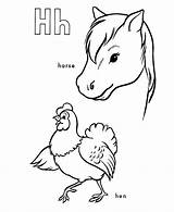 Coloring Letter Horse Alphabet Pages Abc Sheet Hen Printable Honkingdonkey Color Sheets Activity Print Drawing Primary Getdrawings Student Learn Let sketch template