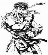 Coloring Ryu Fighter Street Searches Recent Desenhos sketch template