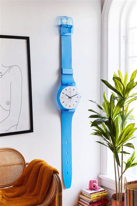 swatch maxi color square wall clock urban outfitters