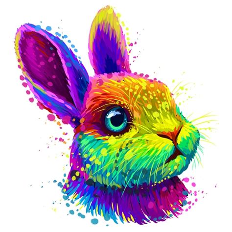 cartoon cute colorful rabbit thermal stickers iron  transfers  clothing thermoadhesive