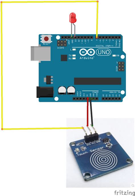 touch sensor module project  arduino kookyecom