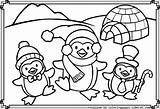 Coloring Penguin Pages Cute Christmas Penguins Printable Baby Print Bear Polar Popular Dogs sketch template