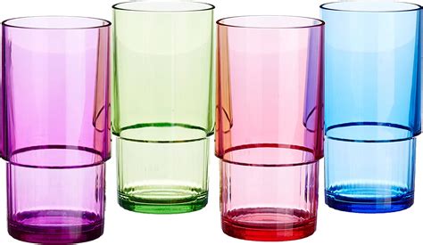 Tupperware Clear Serving Glasses Deluxe 400ml 4pc