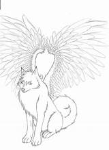 Wolf Coloring Pages Wings Winged Wolves Top Getcolorings Getdrawings Printable Colorings sketch template