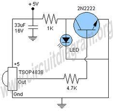 ir receiver circuit circuit diagram electronic circuit projects electrical projects