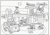 Coloring Pages Station Fire Lego City Popular sketch template