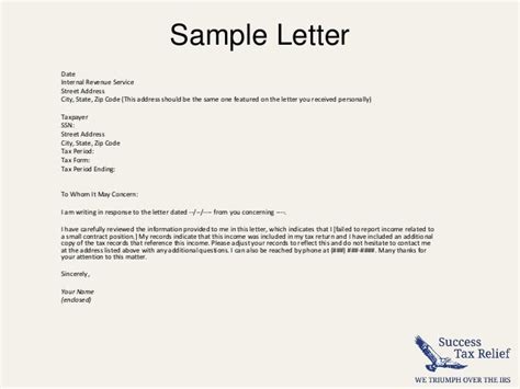irs appeal letter sample trainingthefuturexfccom