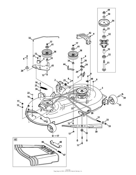 mtd axs    parts diagram  mower deck     sn