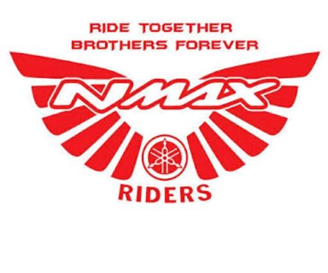 jual stiker motor nmax yamaha riders sticker ride  brothers  nmax riders yamaha
