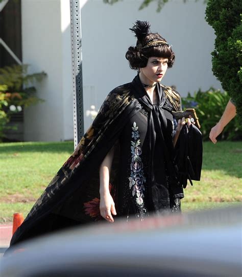 Alexandra Daddario On The Set Of American Horror Story In Los Angeles