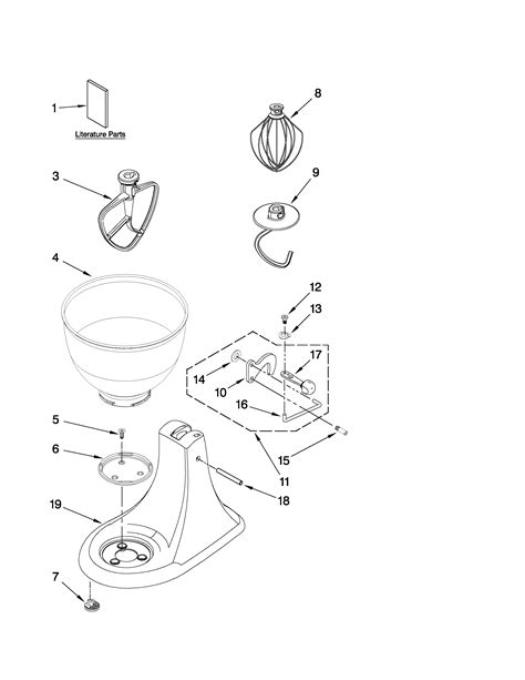 kitchenaid mixer motor  control parts model ksswh  searspartsdirect