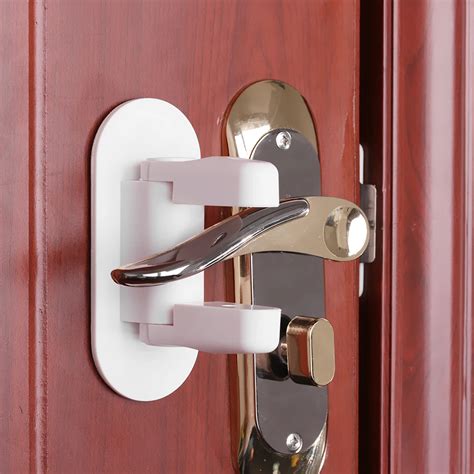 pc  baby safety lock door lever lock adhesive lever handle compatible  standard doorknob