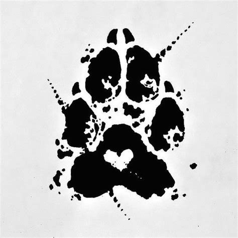 dog paw print tattoo design