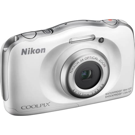 nikon coolpix  digital camera white  bh photo video
