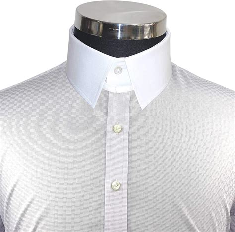 whitepilotshirts mens tab collar bankers lilac checks  cotton loop collar shirt long sleeves