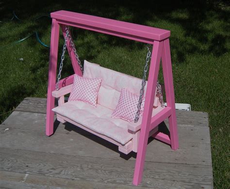 doll swing set with cushion and throw pillows for american girl or 18 inch doll 85 00 via etsy