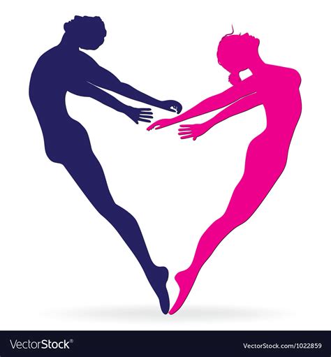 man and woman body silhouette in heart royalty free vector image vectorstock