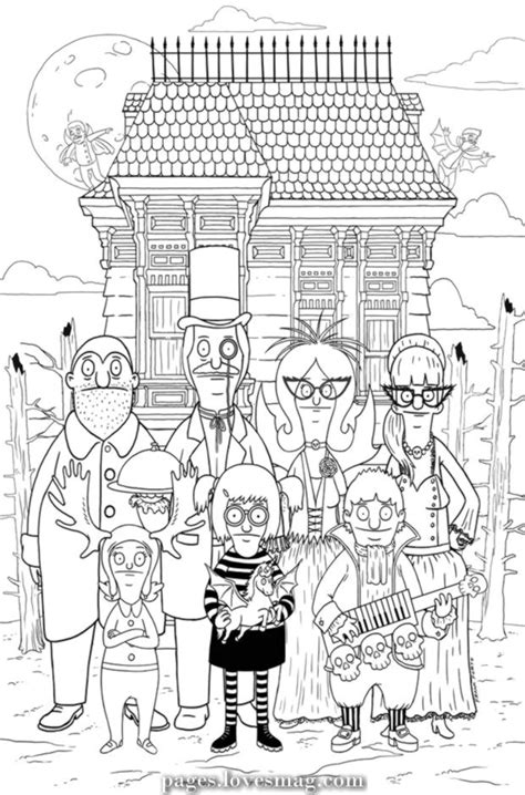 addams family colouring pictures belinda berubes coloring pages