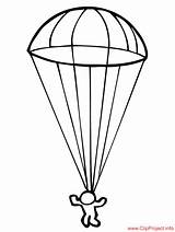 Parachutist sketch template