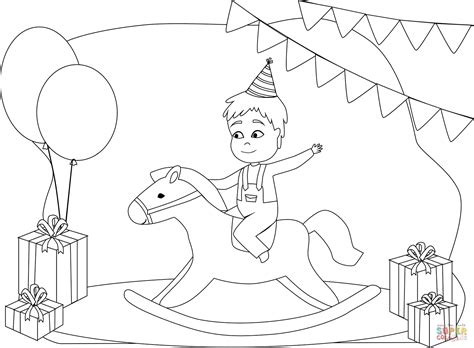 birthday boy coloring page  printable coloring pages