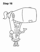 Spongebob Draw Pearl Squarepants Step Krabs Easydrawingtutorials sketch template