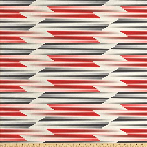 modern fabric   yard geometric graphic grid abstract pattern  thin  bold lines