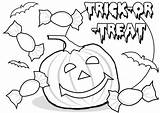 Coloring October Pages Treat Trick Kids sketch template