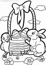 Easter Osterkorb Ostern Kolorowanki Malvorlage Basket Osternest Malvorlagen Pascua Wielkanocny Aprile Wielkanocne Crayola Kolorowanka Wielkanoc Koszyk Druku Eggs Getcolorings Malowanka sketch template