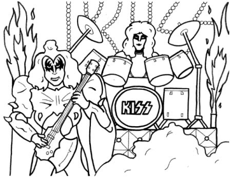 kiss coloring page coloring home