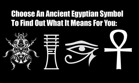 choose an ancient egyptian symbol and learn what it means for you