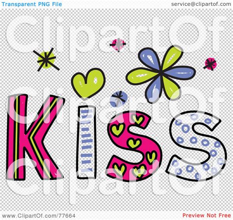 royalty free rf clipart illustration of a colorful kiss