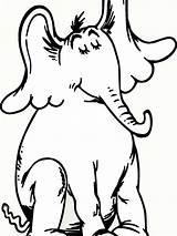 Horton Coloring Pages Elephant Who Hears Seuss Characters Dr Classic sketch template