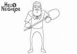 Hello Neighbor Coloring Pages Printable Kids Bendy Game Drawing Draw Ink Machine Cricut Comments Sketch Template sketch template