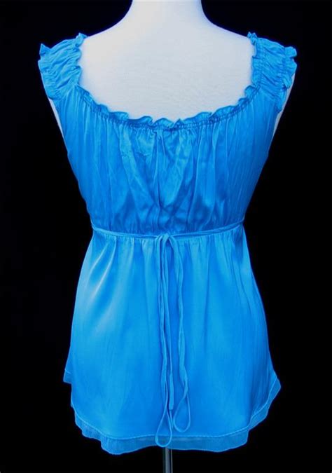 elie tahari aqua turquoise blue jolie blouse top tank