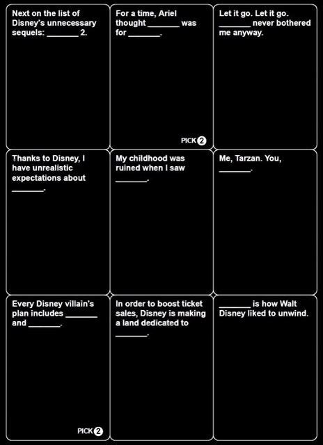 Cards Against Humanity Teased An X Rated Disney Version
