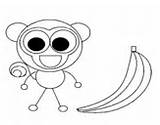 Monkey Coloring Space Coloringcrew sketch template