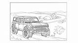 Bronco Ford Pages Coloring Blue Kids 2021 F150 Oval Releases sketch template
