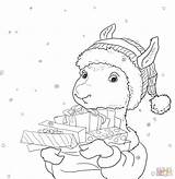 Llama Coloring Pages Printable Christmas Pajama Kids Drama Color Print Pajamas Red Holiday Gifts Coloringhome Cute Getcolorings Frozen Book Choose sketch template