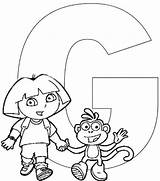 Dora Alphabet Explorer Coloring 25w Pm sketch template