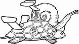 Coloring Pages Printable Animal Racing Snail Turtle Printablecoloringpages sketch template