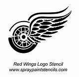 Wings Red Logo Detroit Stencil Outline Redwings Logos Silhouette Stencils Hockey Printable Choose Board Logodix sketch template