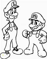 Luigi Mario Coloring Pages Printable Super Divyajanani sketch template