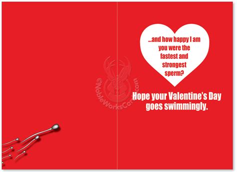 Fastest Sperm Funny Valentine S Day Greting Card Nobleworks