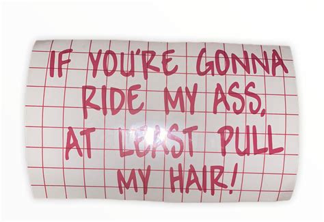 if youre going to ride my ass at least pull my hair car etsy