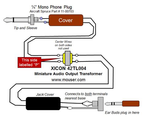 aircraft headphone jack aviation headset jack wiring diagram