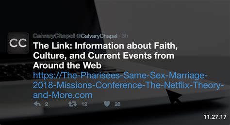 calvary chapel the link the pharisees and same sex marriage 2018…