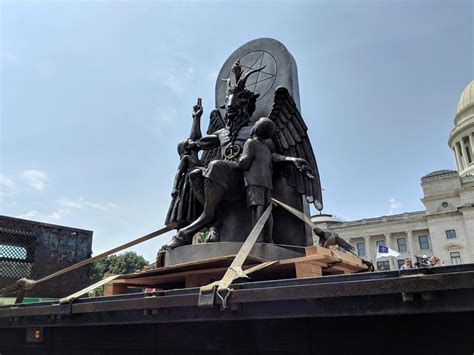 Satanic Temple Sparks Uproar By Unveiling Statue Of Goat Headed Winged