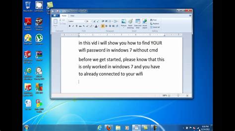 how to find your wifi password in windows 7 without cmd wmv youtube