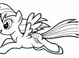 Dash Rainbow Coloring Pages Pony Little Getcolorings Getdrawings sketch template